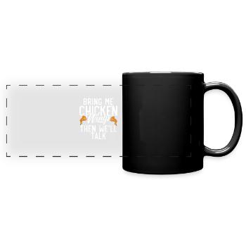 Chicken Wings Gifts - Panorama-Tasse farbig - Schwarz - Vorne