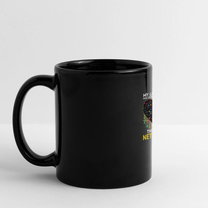 Network Engineering Love Less Connectivity Network Full Colour Panoramic Mug