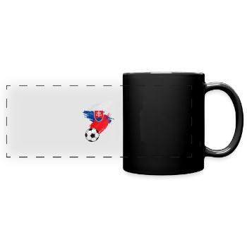 Slowakei Fußball Fußball Flagge - Panorama-Tasse farbig - Schwarz - Vorne