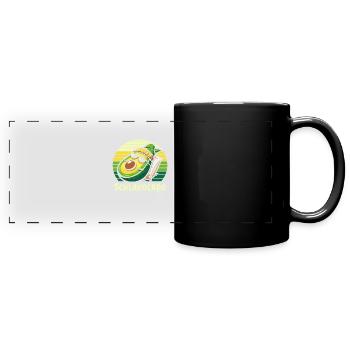 Schlavocado Schlafshirt Nachthemd Pyjama Schlaf - Panorama-Tasse farbig - Schwarz - Vorne