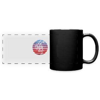 Ringen - Panorama-Tasse farbig - Schwarz - Vorne