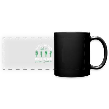 Network Dad Like A Regular Dad But More Lan-Tastic - Panorama-Tasse farbig - Schwarz - Vorne