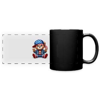 Ourson Cool - Mug panoramique uni - noir - Devant