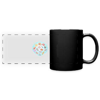 Tropische Muschel Tropical seashell - Panorama-Tasse farbig - Schwarz - Vorne