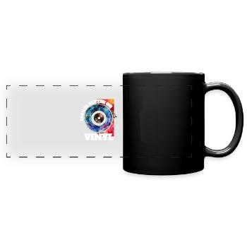 Sonne mieux sur les amateurs de musique rétro vinyle - Mug panoramique uni - noir - Devant