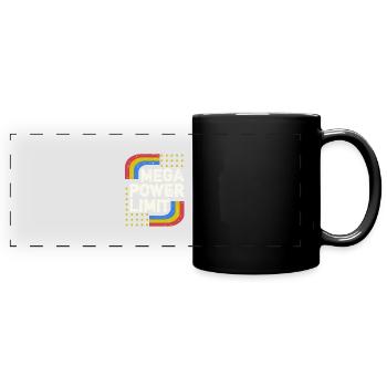 Mega Leistungslimit - Panorama-Tasse farbig - Schwarz - Vorne