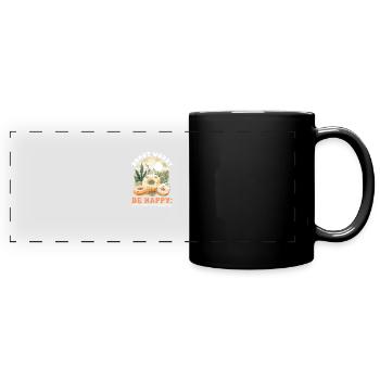 Donut-Liebhaber Eine süße Philosophie - Panorama-Tasse farbig - Schwarz - Vorne