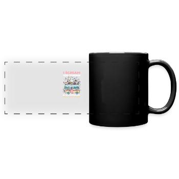 Ice Cream Lover We All Scream for… Well, You Know - Full Colour Panoramic Mug - black - Front
