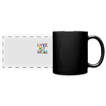Love my Mom - Full Colour Panoramic Mug - black - Front