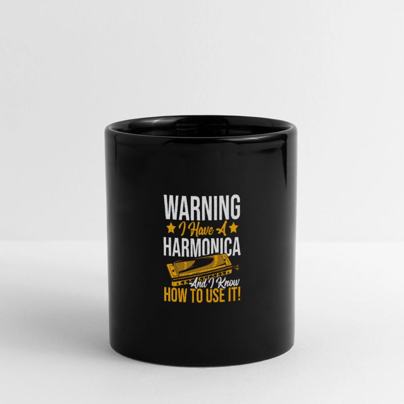 Playing Harmonica Gift Full Colour Panoramic Mug