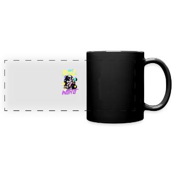 Roller Derby roule avec ça Astronaute - Mug panoramique uni - noir - Devant