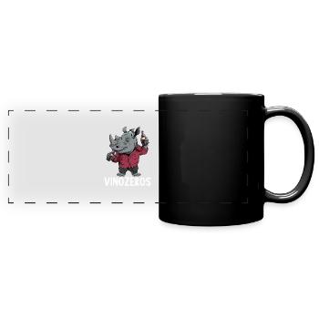 Vinozeros Weinkenner Weintrinker Weinliebhaber - Panorama-Tasse farbig - Schwarz - Vorne