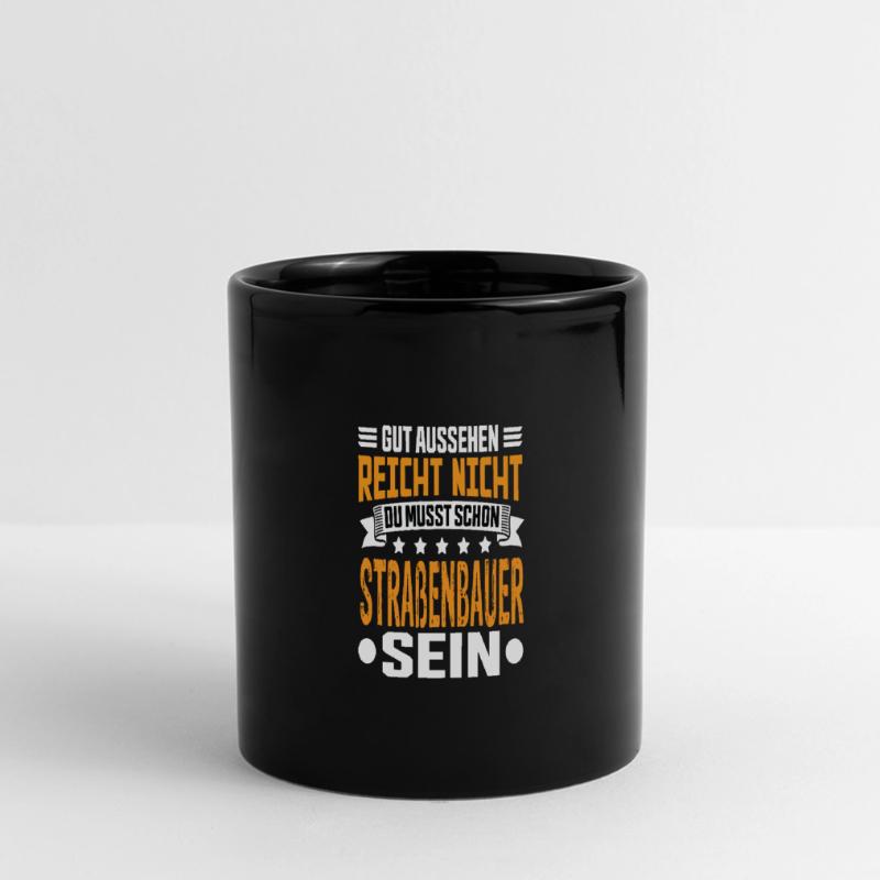 Constructeurs de routes Construction de routes Construction de routes Mug panoramique uni