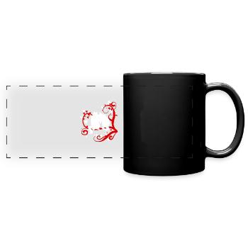 Eichhörnchen In Verliebt Auf Einem Baum Lustige Streifenhörnchen Tier - Panorama-Tasse farbig - Schwarz - Vorne