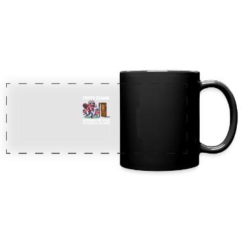 Football Mom First Down: Kinder auf Ti zur Schule bringen - Panorama-Tasse farbig - Schwarz - Vorne