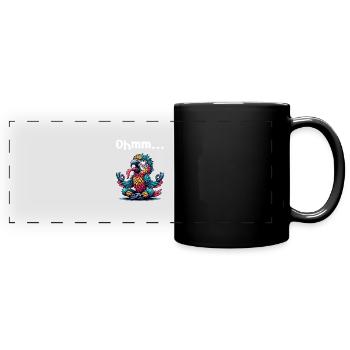 Ohmmm drôle yoga méditation sport - Mug panoramique uni - noir - Devant