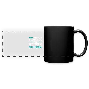 I'm not retired, I'm a professional grandfather - Full Colour Panoramic Mug - black - Front