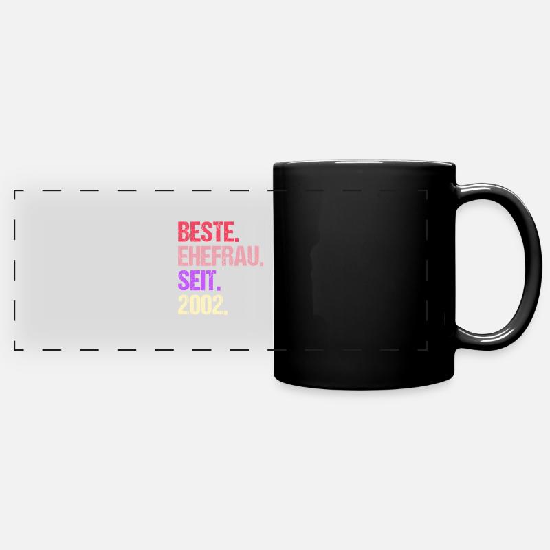 Meilleure épouse de la Saint-Valentin depuis 2002 - Mug panoramique uni - noir