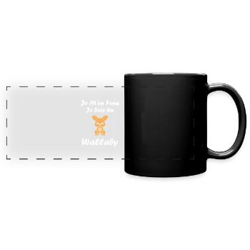 Wallaby - Mug panoramique uni - noir - Devant