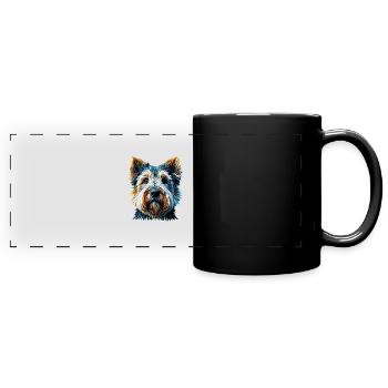 Polygon Art Glen Of Imaal Terrier Terriers - Mug panoramique uni - noir - Devant