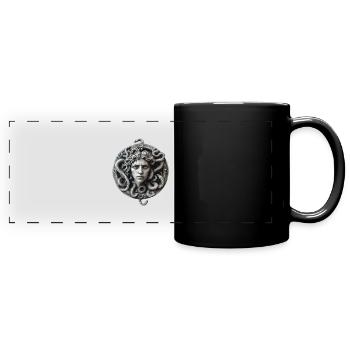 Medusa Snake - Panorama-Tasse farbig - Schwarz - Vorne