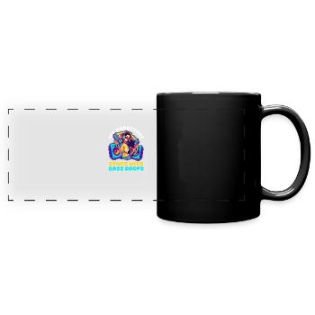 EDM Rave Mom My Heartbeat Syncs with Bass Drops - Full Colour Panoramic Mug - black - Front
