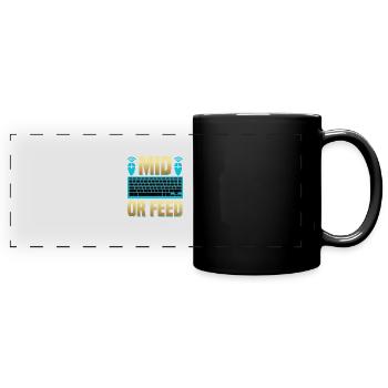 Video Game Gaming Headset PC Gamer Gaming PC - Full Colour Panoramic Mug - black - Front