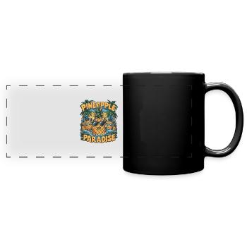 PINEAPPLE PARADISE - Full Colour Panoramic Mug - black - Front