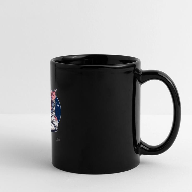 Conception de cochon drôle mignon de l’espace Mug panoramique uni