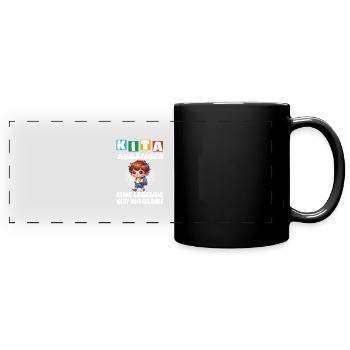 KITA Leavers School Child School Enrollment - Full Colour Panoramic Mug - black - Front