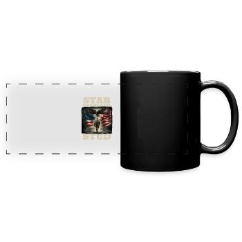 Star Spangled Stud - Patriotischer Look Mit - Panorama-Tasse farbig - Schwarz - Vorne