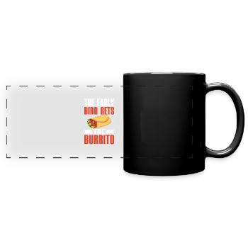 Burrito Gift - Full Colour Panoramic Mug - black - Front