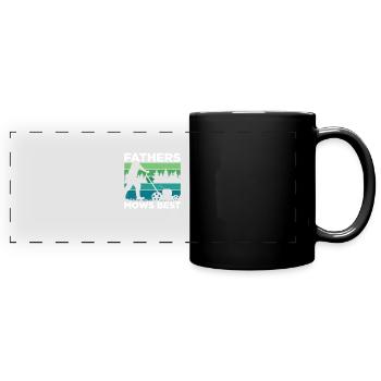 Funny Lawn Care Dad T-shirt - Full Colour Panoramic Mug - black - Front