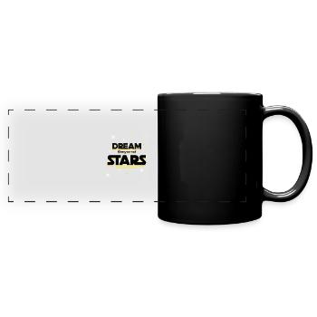 Rêver au-delà des étoiles - Mug panoramique uni - noir - Devant