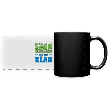 AIME LE VERT ET PAS LE BLEU - Mug panoramique uni - noir - Devant