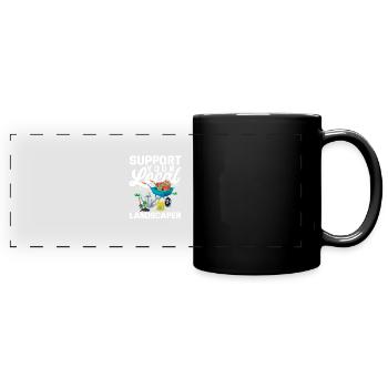Landscape gardener support - Full Colour Panoramic Mug - black - Front