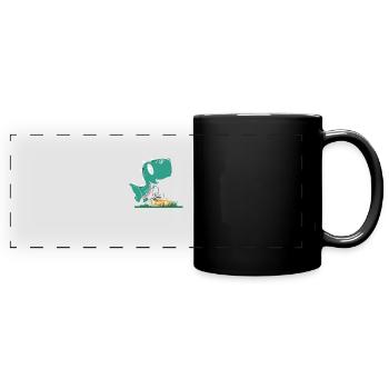 Landscape Gardener Dino - Full Colour Panoramic Mug - black - Front