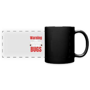 Attention : je peux utiliser spontanément le - Mug panoramique uni - noir - Devant