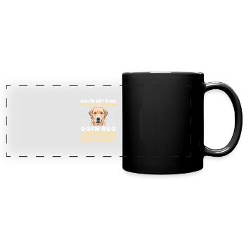 Je ne suis pas une personne ordinaire, je suis un passionné du Labrador - Mug panoramique uni - noir - Devant