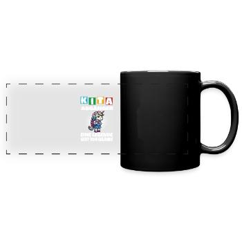 KITA Leavers School Child School Enrollment - Full Colour Panoramic Mug - black - Front