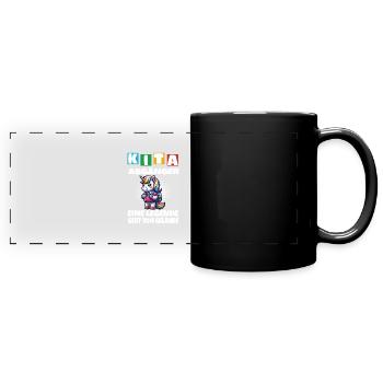 KITA Leavers School Child School Enrollment - Full Colour Panoramic Mug - black - Front
