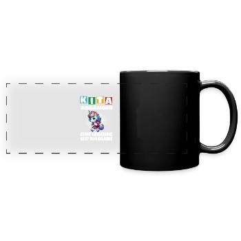 KITA Leavers School Child School Enrollment - Full Colour Panoramic Mug - black - Front