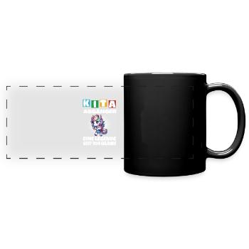 KITA Leavers School Child School Enrollment - Full Colour Panoramic Mug - black - Front