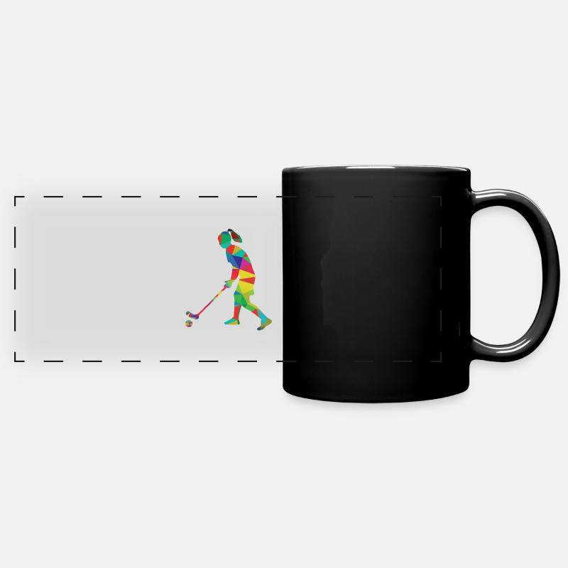 Women's Hockey - Full Colour Panoramic Mug - black