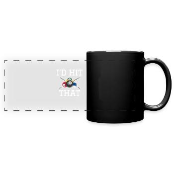 Das würde ich treffen - Panorama-Tasse farbig - Schwarz - Vorne