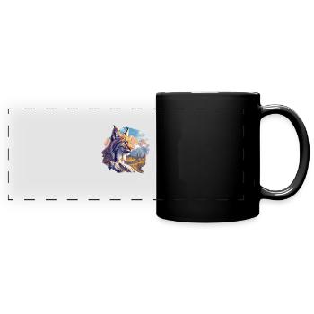 Lynx Luchse Luchs - Mug panoramique uni - noir - Devant