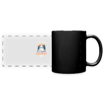 Booshit Lebe mein bestes Booshit-Leben - Panorama-Tasse farbig - Schwarz - Vorne