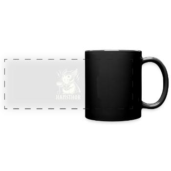 Hamsthor Hamster Drôle Viking Jeu de mots Odin Vikings - Mug panoramique uni - noir - Devant