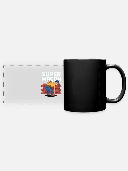 SUPER-FREIMAURER - Panorama-Tasse farbig - Schwarz