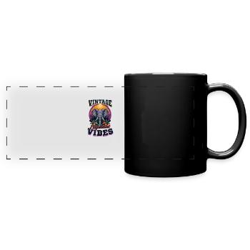 Elephant Vintage Elephant Vibes - Full Colour Panoramic Mug - black - Front
